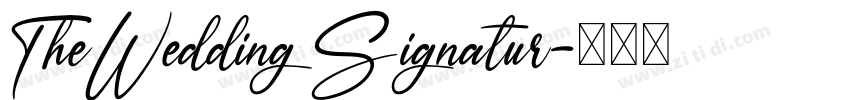 The Wedding Signatur字体转换